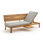 Садовый диван-трансофрмер Kate серый варинант исполнения - 7 | Loft Concept в Краснодаре