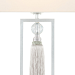 Настольная лампа с прямоугольным тканевым абажуром на белом мраморном основании Silver Threads варинант исполнения - 1 | Loft Concept в Краснодаре