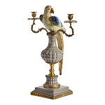 Подсвечникв образе попугая из фарфора с бронзовыми элементами Eden Garden варинант исполнения - 4 | Loft Concept в Краснодаре