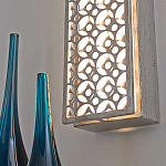 Бра прямоугольное в серебрянном цвете с ажурной решеткой Feiss варинант исполнения - 6 | Loft Concept в Краснодаре