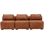 Кожаное модульное кресло коричневое без подлокотников с подушкой Coul Leather Modular Armchair варинант исполнения - 4 | Loft Concept в Краснодаре