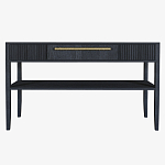 Дизайнерская Консоль с полкой и ящиком Primo Черный дуб варинант исполнения - 7 | Loft Concept в Краснодаре