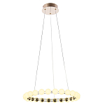 Люстра светодиодная кольцевая с круглыми плафонами белого цвета PEARLS Suspension 48 варинант исполнения - 4 | Loft Concept в Краснодаре
