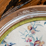 Барный стул из массива бука с изображением птиц и цветов  Beige Green Chinoiserie Garden Chair варинант исполнения - 3 | Loft Concept в Краснодаре