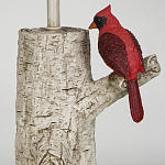 Настольная лампа с тканевым абажуром и основанием в виде птицы на дереве Simurq варинант исполнения - 4 | Loft Concept в Краснодаре