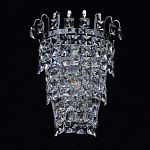 Бра настенное цвета хром с прозрачными квадратными хрустальными подвесками Crystal Regena варинант исполнения - 3 | Loft Concept в Краснодаре