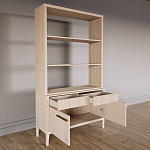 Стеллаж Primo с ящиками Светлый дуб  варинант исполнения - 7 | Loft Concept в Краснодаре