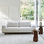 Приставной столик из массива дерева Walnut Triple варинант исполнения - 9 | Loft Concept в Краснодаре