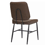 Стул с темно-коричневой обивкой из экокожи Benderson варинант исполнения - 3 | Loft Concept в Краснодаре