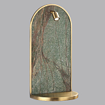 Настенный светильник зеленого цвета с бронзовой рамкой овальной формы с полкой Herbarium  варинант исполнения - 4 | Loft Concept в Краснодаре