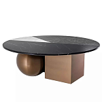 Дизайнерский журнальный стол с круглой столешницей на 3-х геометрических ножках Lehumod варинант исполнения - 5 | Loft Concept в Краснодаре