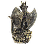 Декоративная статуэтка Дракон и стеклянное яйцо Dragon and Glass Egg Gold Black варинант исполнения - 3 | Loft Concept в Краснодаре