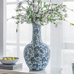 Ваза с классическим узором шинуазри синего цвета Blue & White Ornament  варинант исполнения - 4 | Loft Concept в Краснодаре