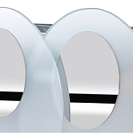 Бра с тремя круглыми матовыми стеклянными дисками и зеркальными вставками Lunaria  варинант исполнения - 2 | Loft Concept в Краснодаре