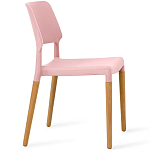 Пластиковый стул на ножках из массива бука Ferret Pink варинант исполнения - 3 | Loft Concept в Краснодаре
