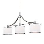 Люстра линейная с 3-мя белыми цилиндрическими плафонами Feiss варинант исполнения - 1 | Loft Concept в Краснодаре
