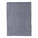 Плед из шерсти мериноса темно-синего цвета 130×180 см Indigo Waves варинант исполнения - 1 | Loft Concept в Краснодаре