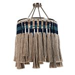 Люстра круглая плетеная с кисточками цвета серый дуб Boho Tassel Chandelier варинант исполнения - 2 | Loft Concept в Краснодаре