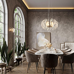 Люстра с декором в виде крупных рельефных лепестков 80 см Ethereal Bloom варинант исполнения - 3 | Loft Concept в Краснодаре