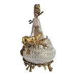 Чаша для фруктов из фарфора бронзовыми фигурками леопардов Eden Garden варинант исполнения - 4 | Loft Concept в Краснодаре