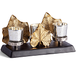 Подсвечник Cozy Light с декором кленовыми листьями варинант исполнения - 1 | Loft Concept в Краснодаре