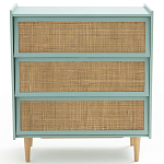 Комод с 3-мя ящиками из ротанга Blais Turquoise Wicker Furniture варинант исполнения - 3 | Loft Concept в Краснодаре