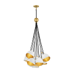 Люстра с 15-ю белыми  плафонами с золотой внутренней поверхностью Hinkley варинант исполнения - 2 | Loft Concept в Краснодаре