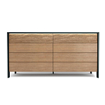 Комод 8 ящиков с подсветкой на рельефном фасаде Warm Industrial варинант исполнения - 4 | Loft Concept в Краснодаре