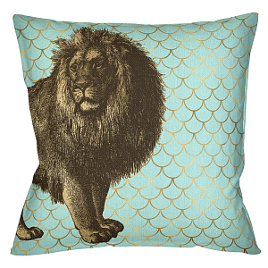 Подушка Safari light blue lion