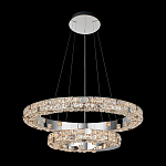 Люстра из 2-х колец с мозаичным хрустальным оформлением Sparks of Crystal варинант исполнения - 3 | Loft Concept в Краснодаре