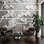 Гипсовая 3D Панель M-47 варинант исполнения - 2 | Loft Concept в Краснодаре