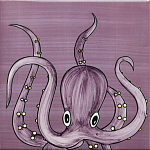 Плитка с узором Осьминог велосипедист варинант исполнения - 3 | Loft Concept в Краснодаре