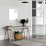 Настенное зеркало квадратной формы в металлической раме золотого цвета CORNER MIRROR GOLD варинант исполнения - 1 | Loft Concept в Краснодаре