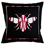 Подушка декоративная пчела с красным узором Ikat Pattern варинант исполнения - 1 | Loft Concept в Краснодаре