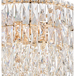 Люстра круглая с хрустальными подвесками на золотистом каркасе Roul Crystal Light варинант исполнения - 2 | Loft Concept в Краснодаре