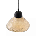 Подвесной светильник с янтарным фактурным плафоном Lamp with Frozen Glass Effect варинант исполнения - 2 | Loft Concept в Краснодаре