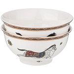 Сервиз обеденный из фарфора с изображением лошадей на 6 персон 23 предмета Porcelain Horse Set  варинант исполнения - 2 | Loft Concept в Краснодаре