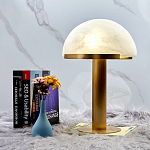 Настольная лампа c абажуром в форме купола из натурального камня  Heavenly Harmony варинант исполнения - 2 | Loft Concept в Краснодаре