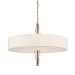 Люстра круглая с белым тканевым абажуром  White Light Diffuser варинант исполнения - 3 | Loft Concept в Краснодаре