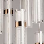 Люстра каскадная с прозрачными цилиндрическими плафонами Jenae Glass Tube Lighting варинант исполнения - 4 | Loft Concept в Краснодаре