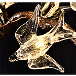 Подвесной светильник в виде золотой ветки с цветами и птичками Marvelous Garden варинант исполнения - 2 | Loft Concept в Краснодаре