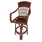 Барный стул из ротанга Eloise коричневый варинант исполнения - 5 | Loft Concept в Краснодаре