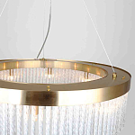 Люстра подвесная со стеклянными подвесками в виде перекрученных трубочек Nembus варинант исполнения - 3 | Loft Concept в Краснодаре