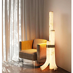 Торшер геометрический с тремя мраморными плафонами Marble Tripod варинант исполнения - 5 | Loft Concept в Краснодаре