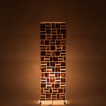 Торшер из перламутра на металлическом каркасе Indonesian Tower 2 варинант исполнения - 3 | Loft Concept в Краснодаре