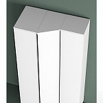 Шкаф-пенал белый с зеркальной дверцей Strict Lines варинант исполнения - 4 | Loft Concept в Краснодаре