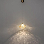 Подвесной светильник с плафоном из фактурного светло-янтарного стекла Light Ensemble варинант исполнения - 4 | Loft Concept в Краснодаре