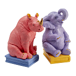 Держатель для книг Elephant and Rhinoceros Bookend варинант исполнения - 2 | Loft Concept в Краснодаре
