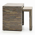 Комплект приставных столиков Stripes Set of tables Beige варинант исполнения - 1 | Loft Concept в Краснодаре