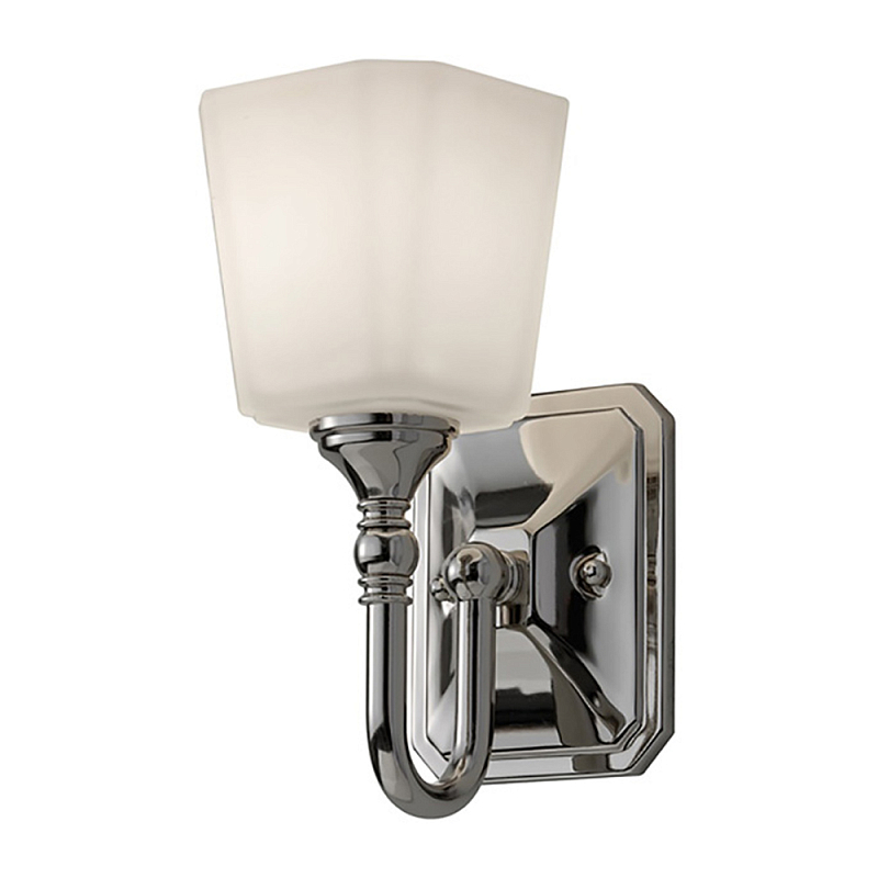 Бра для ванных комнат с белым матовым плафоном квадратной формы на основании цвета хром Feiss Хром Белый в Краснодаре | Loft Concept 